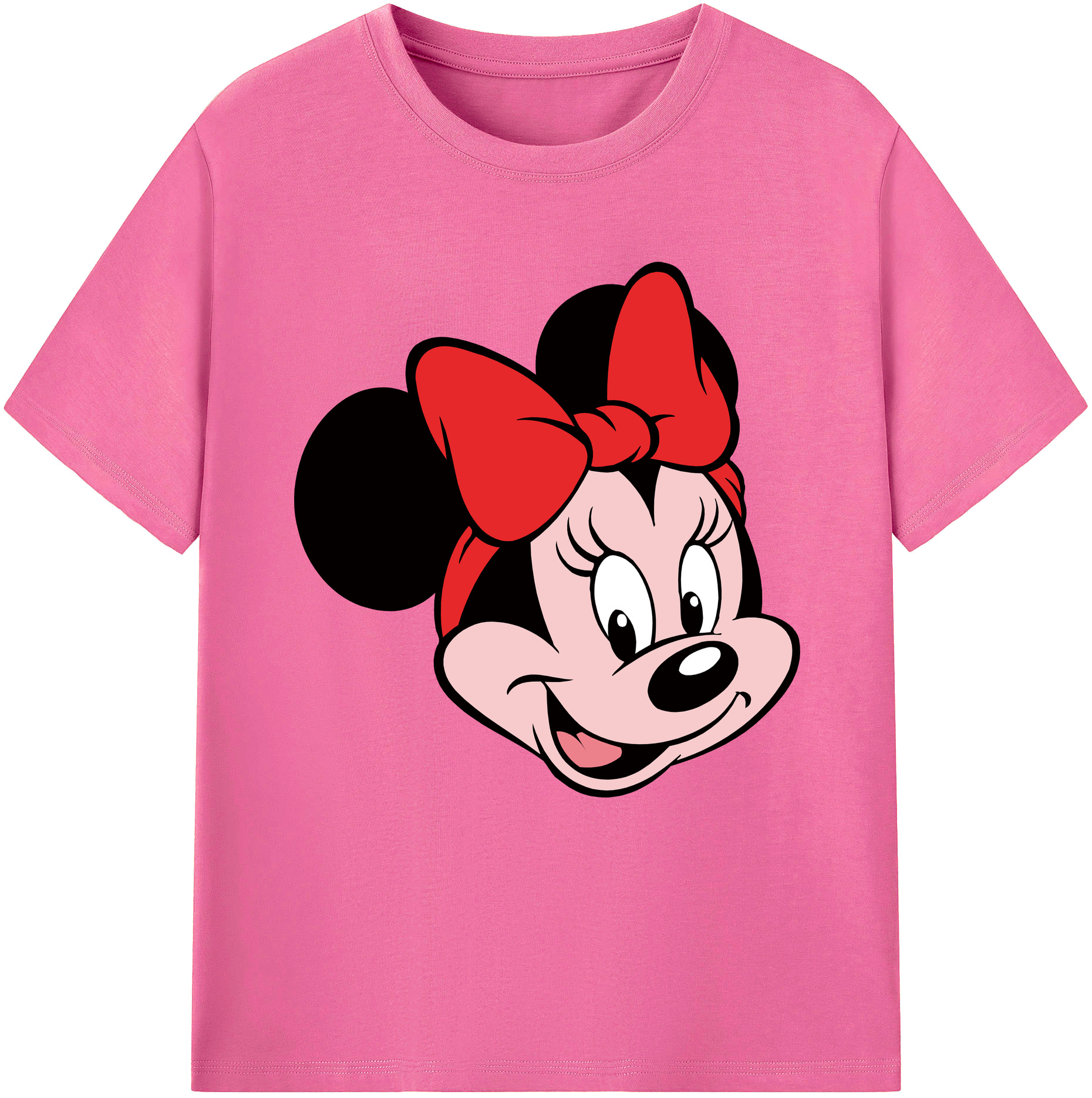 （画像用） ミッキーマウス Mickey Mouse レディースカジュアルプリントTシャツ（綿100％）